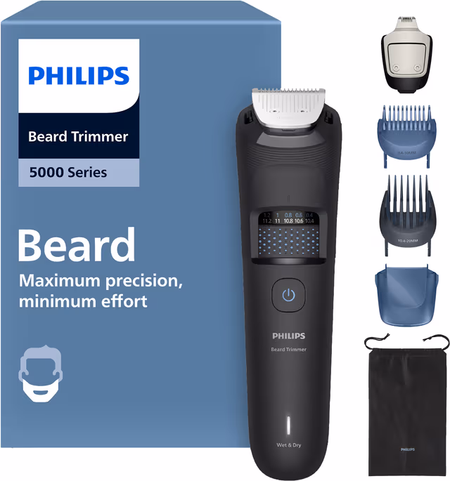 Philips 5000 Series skäggtrimmer BT5775/15 (djupsvart)