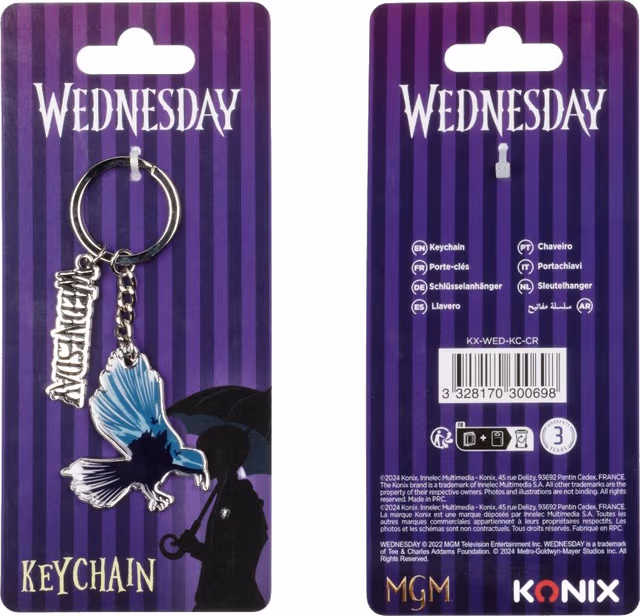 Konix Wednesday nyckelkedja (Crow)