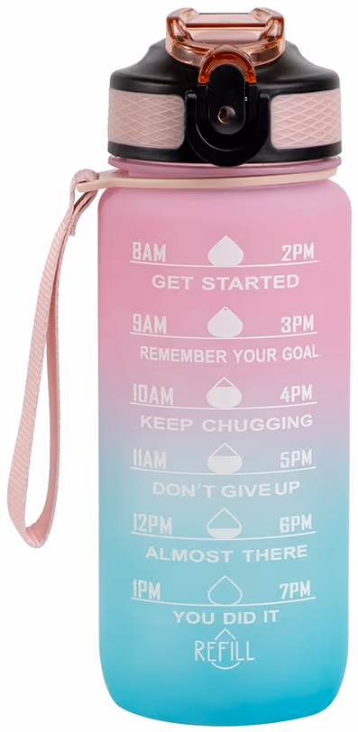 Motivation Bottle vattenflaska PPNMotBtl600-Tur/BrPi(multifärgad)