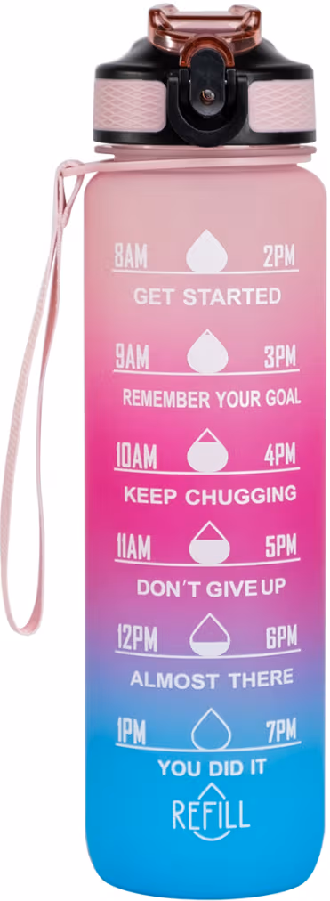 Motivation Vattenflaska PPNMotBtl1000-Bl/Dpi/BrPi(Blå/Mörkrosa/Ljusrosa)
