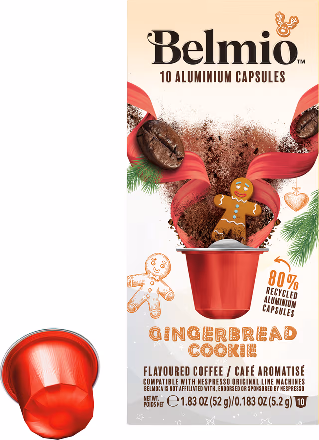 Belmio Gingerbread Cookie kaffekapslar för Nespresso (10-pack)