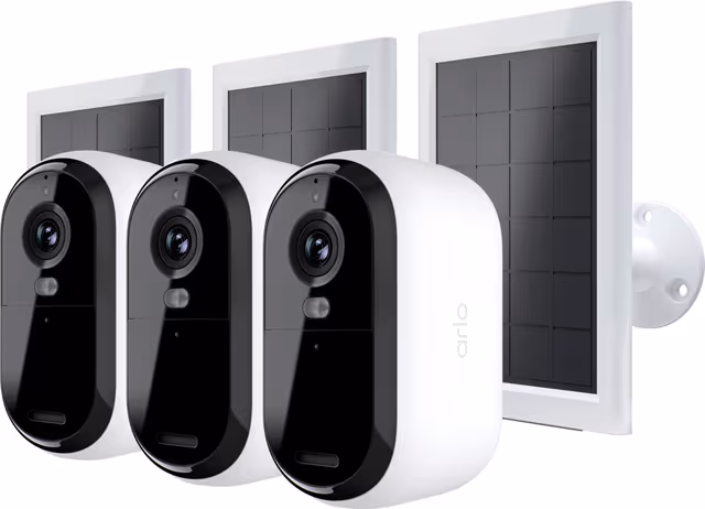 Arlo Essential 3 2K solpanelssäkerhetskamera (3 kameror)