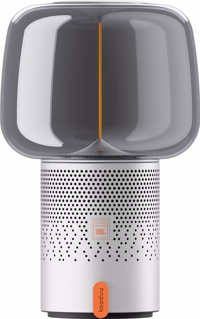 Kooduu Serena Play Portable speaker lamp powered by JBL - Frosted Silver