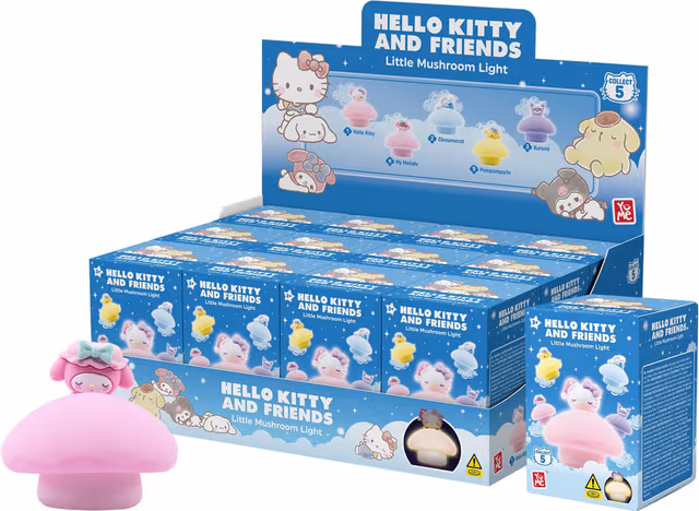 YuMe Hello Kitty Night Light Little Mushroom Blind Box Actionfigur