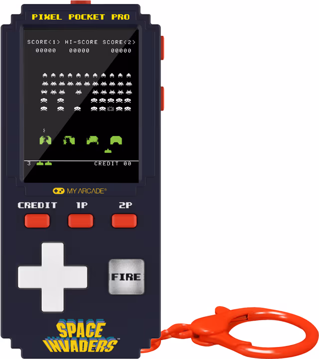 Min Arcade Pixel Pocket Pro Space Invaders bärbara spelkonsol