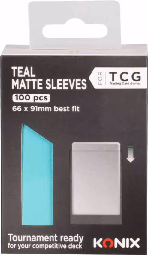 Konix TCG card sleeves(100-pack, turkos)