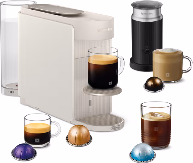 Nespresso Vertuo UP Bundle kapselmaskin by Delonghi (vit)