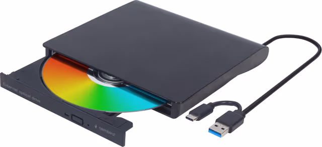 Gembird DVD-USB-031 - Extern - DVD-RW (Brännare) - USB 3.1 Gen 1 - Svart