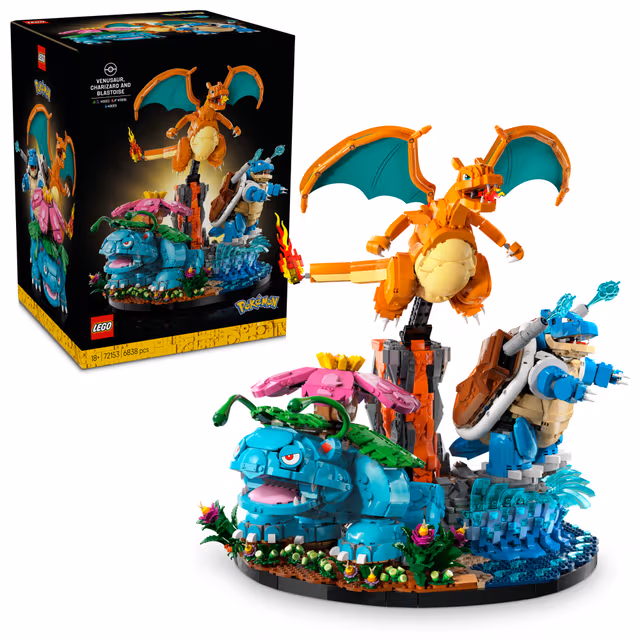 LEGO Pokémon 72153 Venusaur Charizard and Blastoise