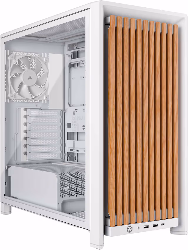 Corsair FRAME 4000D Wood RS (White & Oak) - Chassi - Miditower - Vit