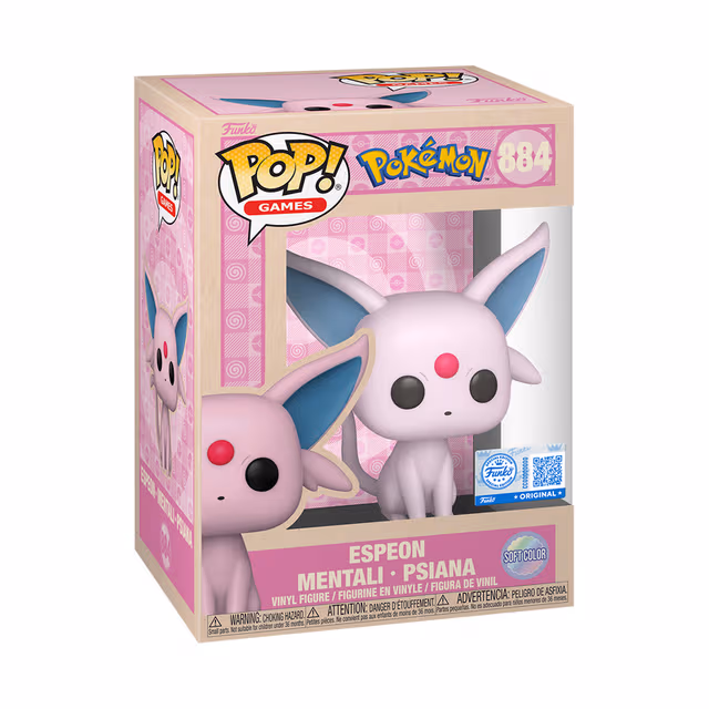Funko! - Funko POP Vinyl Exclusive Pokemon Espeon SftClr