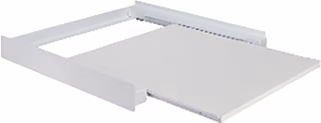 Nordic Quality staplingsram med utdragbar trähylla WDS-04 (vit)