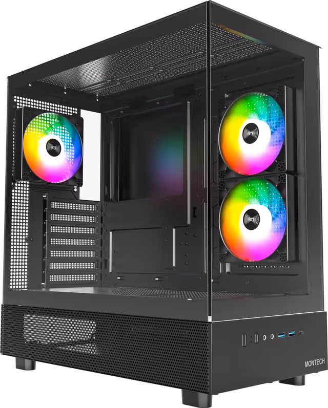 Montech XR TG - Chassi - Miditower - Svart