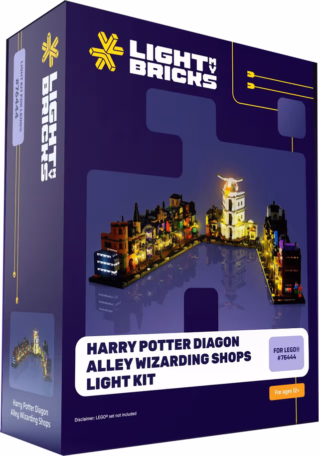 Light My Bricks Harry Potter Diagon Alley Wizarding Shops ljuskit 76444