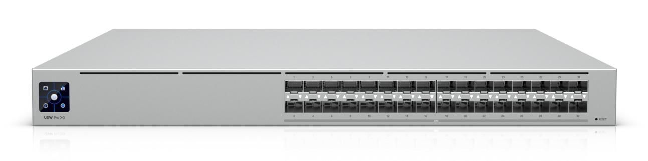 Ubiquiti Networks UniFi Pro XG Aggregation, 32x25Gbe SFP28, Layer 3, 1.6 Tbps switchkapacitet, 1U rackmonterad