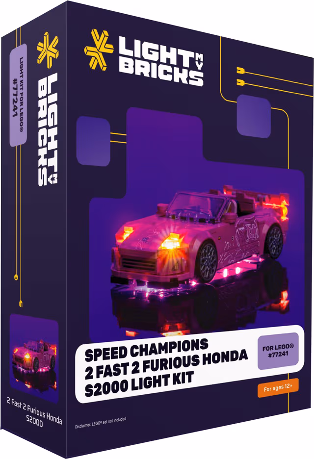 Light My Bricks™ Speed Champions 2 Fast 2 Furious Honda S2000 ljuskit