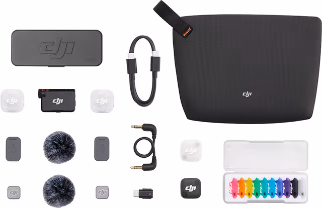DJI Mic Mini 2 trådlös mikrofon (2 TX + 1 RX + Laddningsfodral)