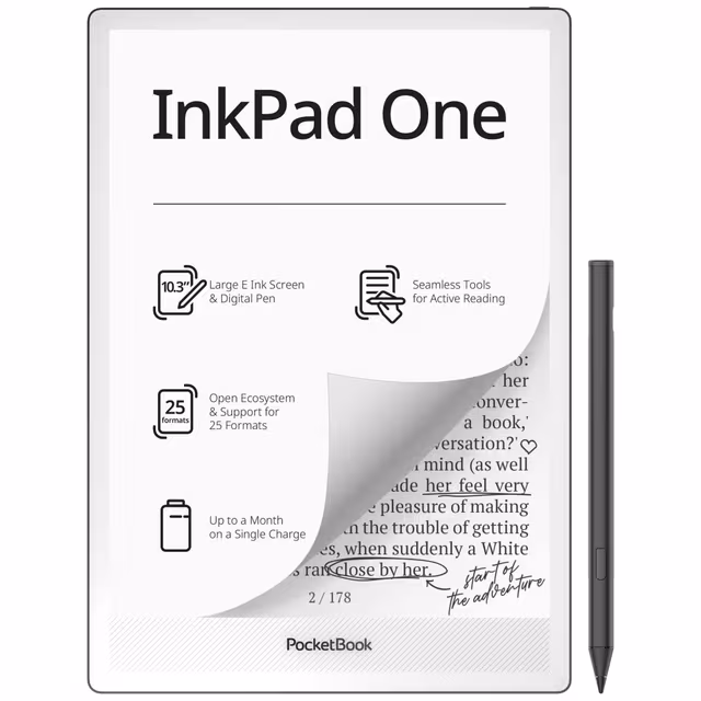 PocketBook InkPad One PB1030 32GB eBook (Matt Svart)