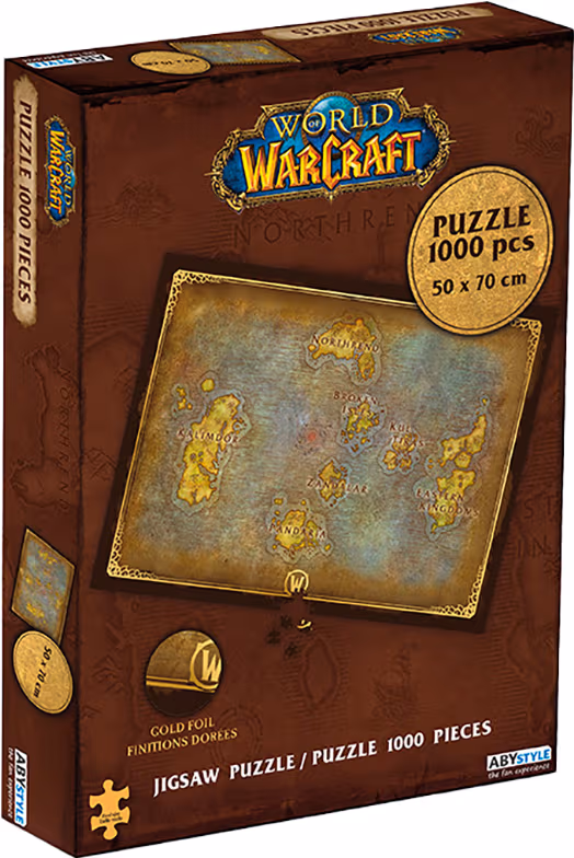 ABYStyle World Of Warcraft 1000 bitars pussel (Azeroths karta)