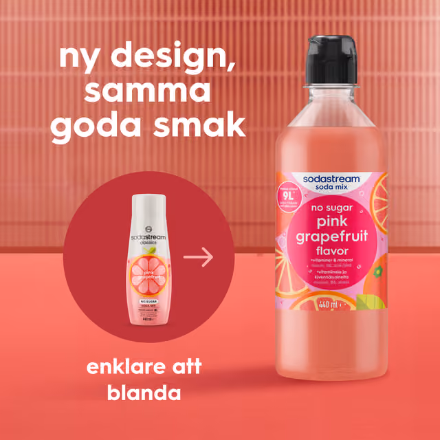 SodaStream Pink Grapefruit, No Sugar 400ml