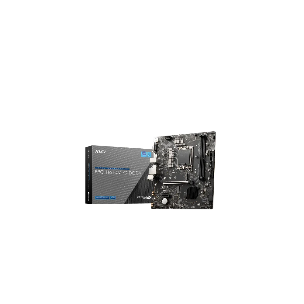 MSI PRO H610M-G DDR4 Moderkort - Intel H610 - Intel LGA1700 - DDR4 RAM - Micro-ATX