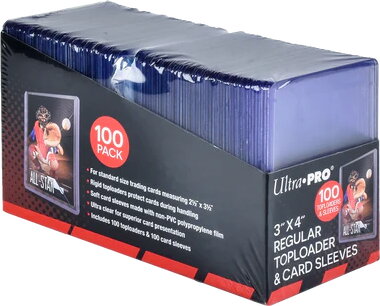 Ultra Pro 3" x 4" Toploader + Penny Sleeves Bundle (100st)