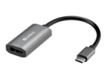 Sandberg - Videokort HDMI hona till USB-C hane - stöd för 4K