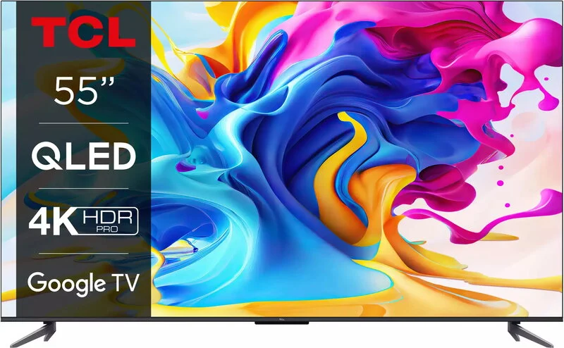 TCL 55" 55C645 / QLED / 4K / 60 Hz / Google TV (Fyndvara - Klass 1)