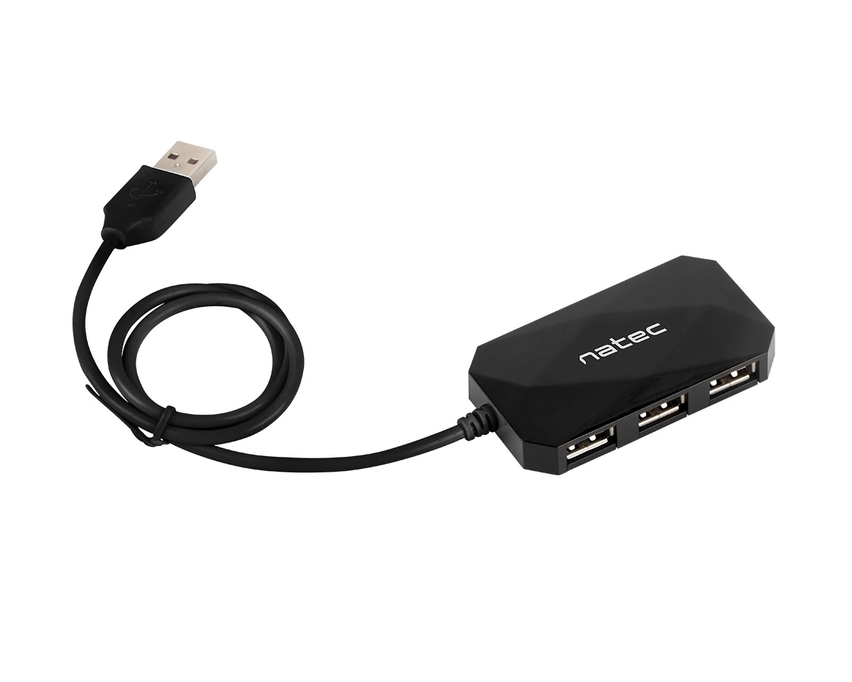 Natec LOCUST - hub - 4 ports USB Hub - 4 porte - Svart