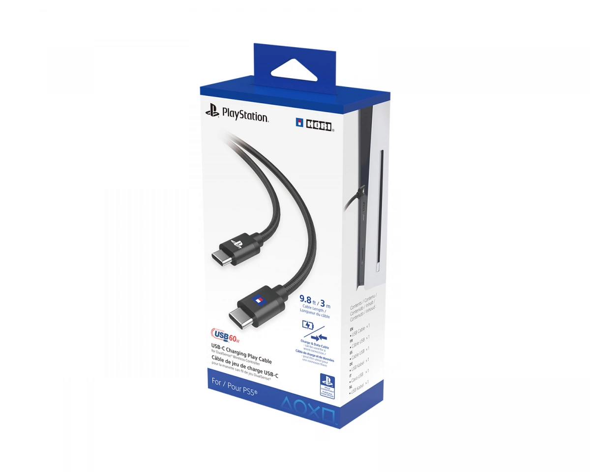 HORI USB-C Charging Play Cable - Charging cable for wireless game controller