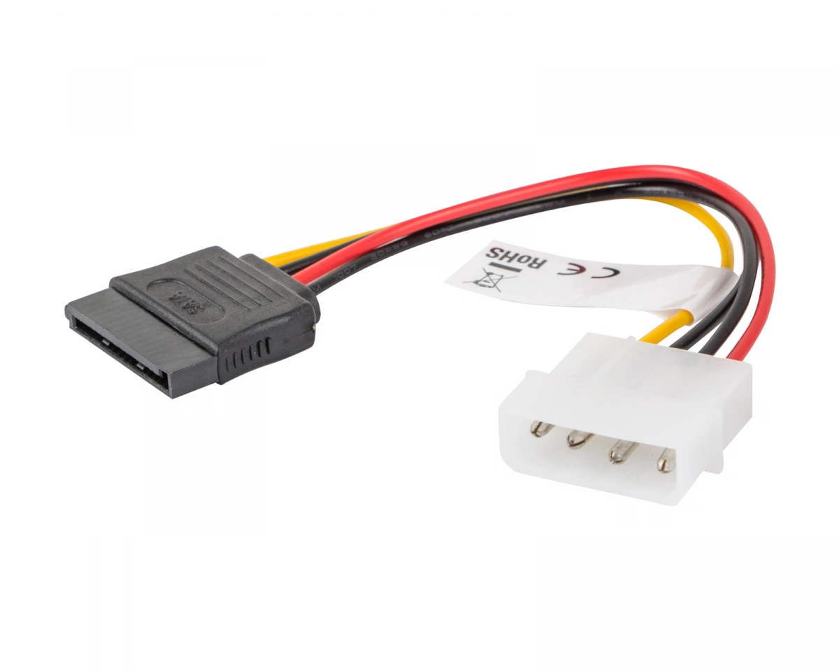 Lanberg Molex (Hane) till SATA (Hona) Kabel 15cm