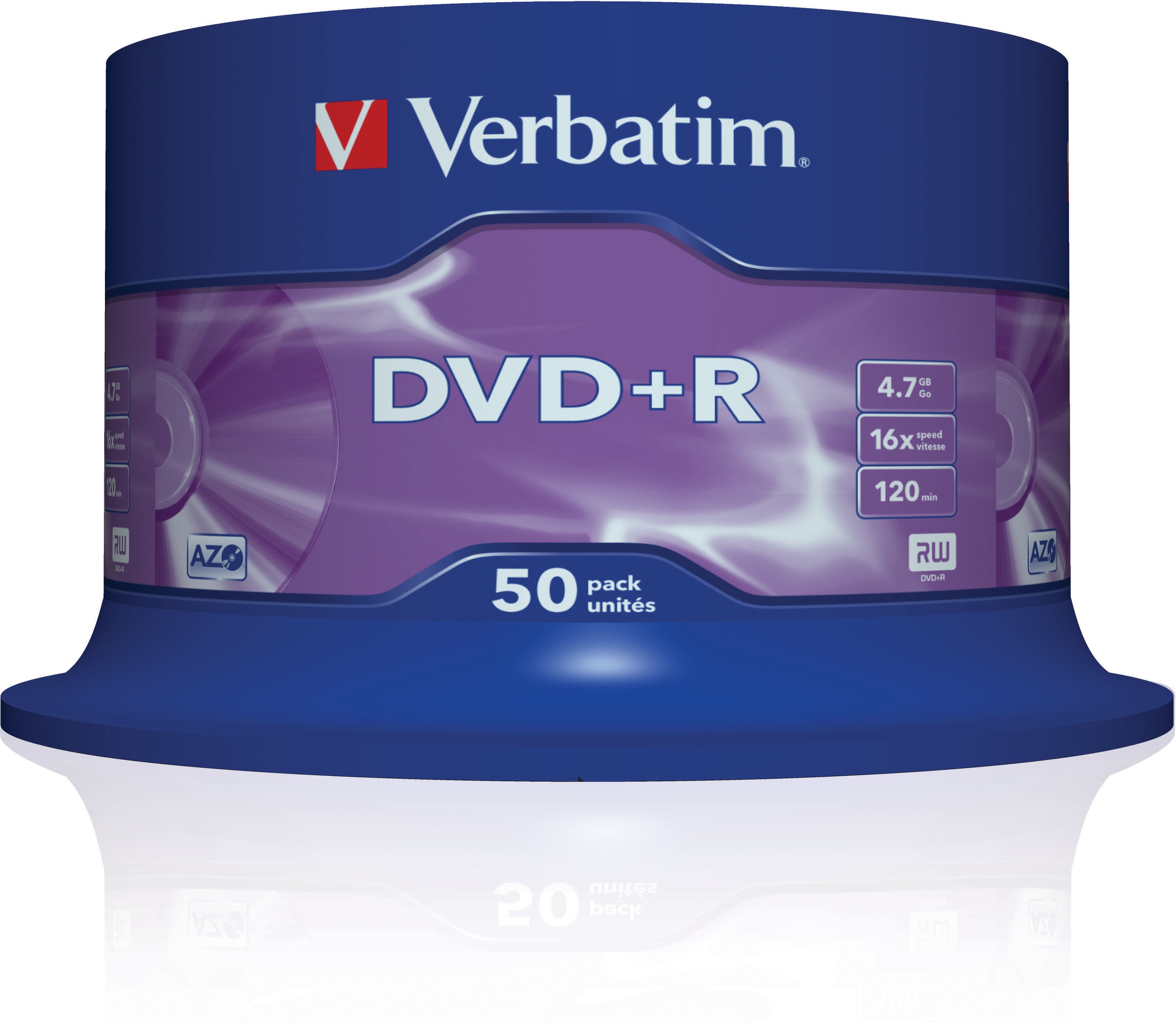 DVD+R media Verbatim 4.7 GB 16X, 50-pack spindel