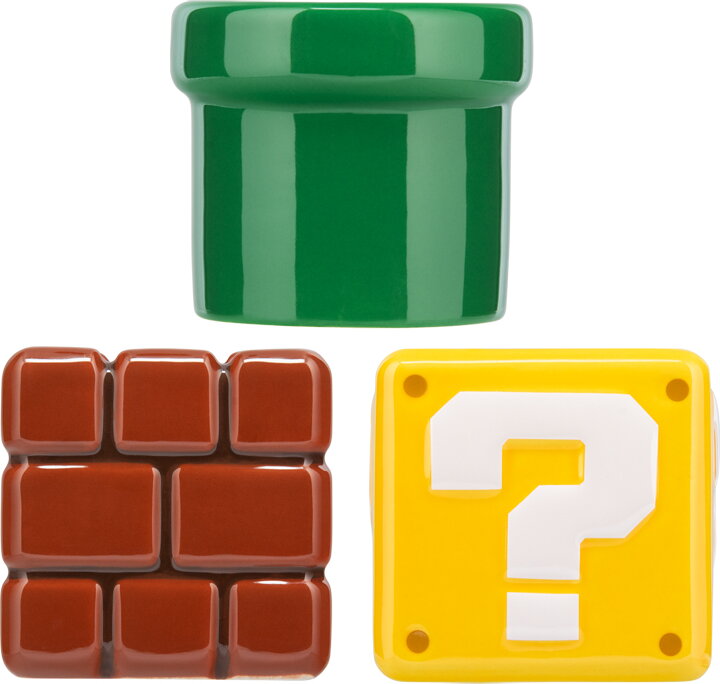 Super Mario Set of 3 Shaped Snack Bowls